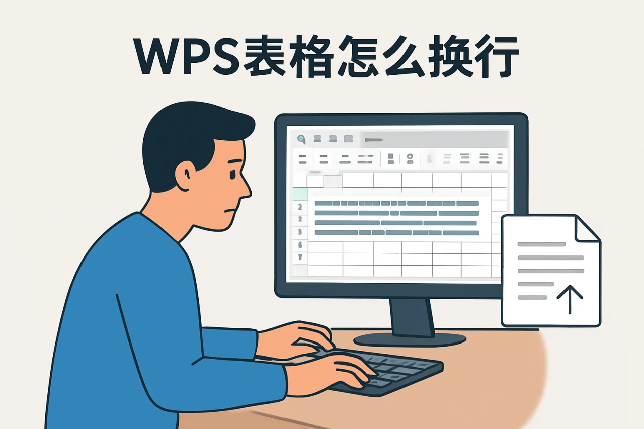 wps表格怎么换行