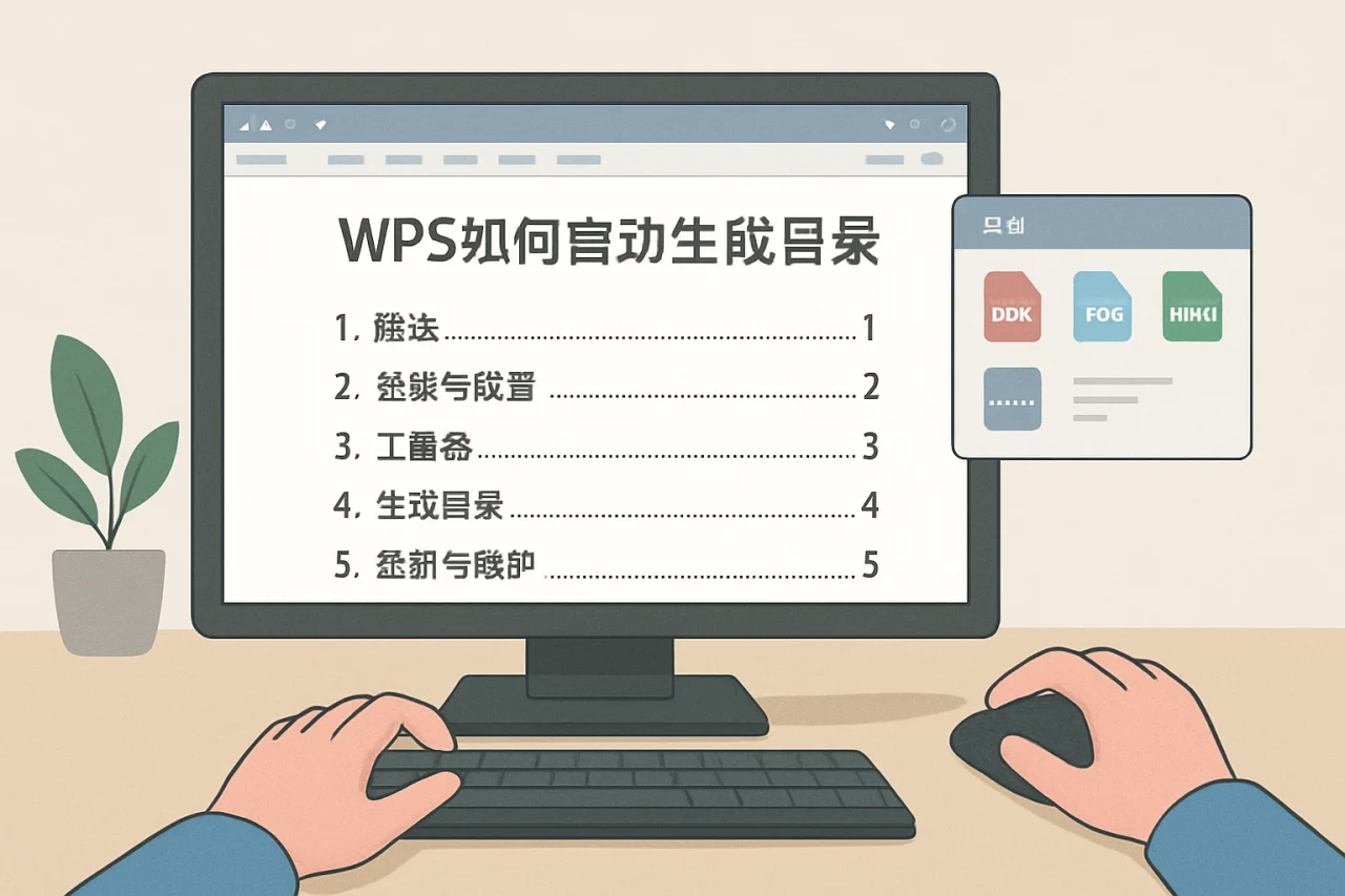 wps如何自动生成目录