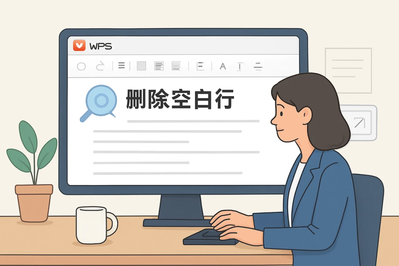 wps删除空白行