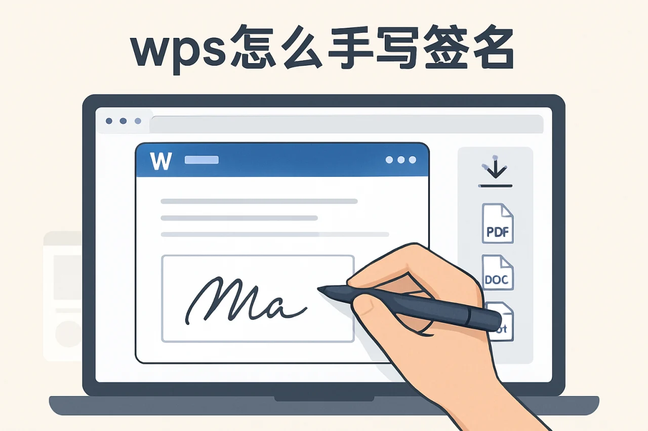 wps怎么手写签名
