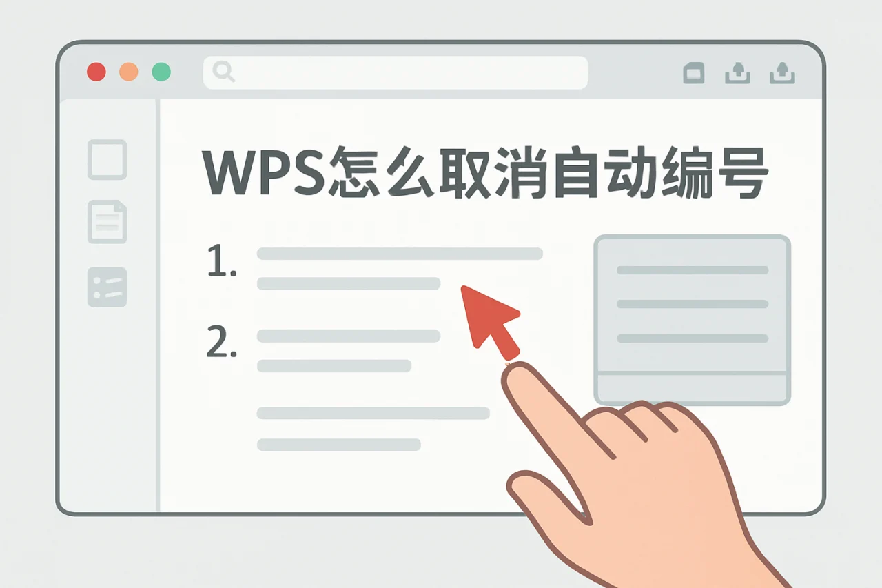 wps怎么取消自动编号