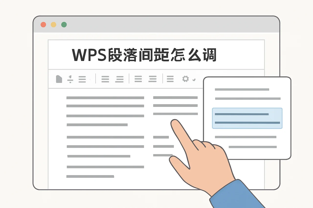 wps段落间距怎么调
