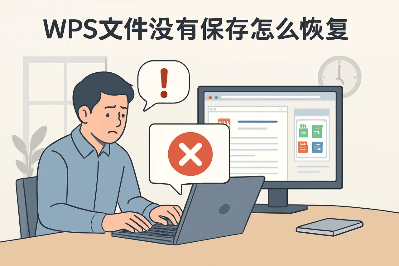 wps文件没有保存怎么恢复
