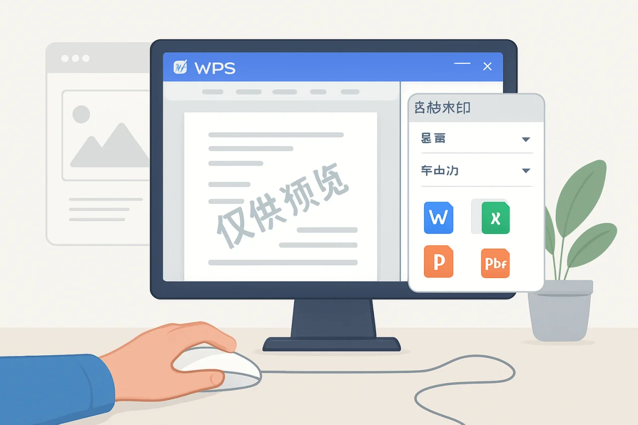 wps去除水印