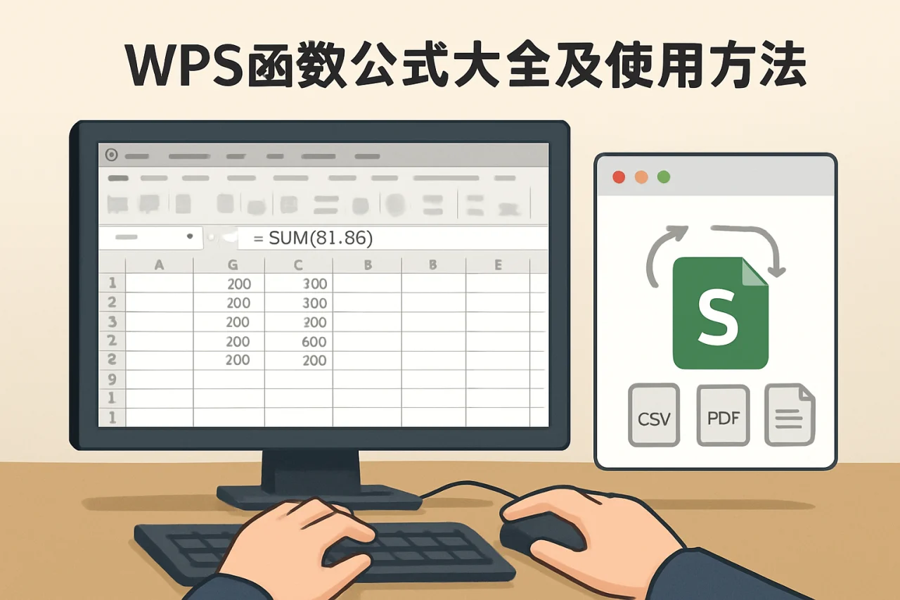 wps函数公式大全及使用方法